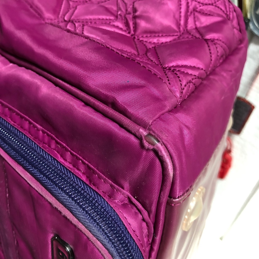 Lug Puddle Jumper Travel Gym Overnight Tote Bag in Berry Purple - Picture 11 of 15